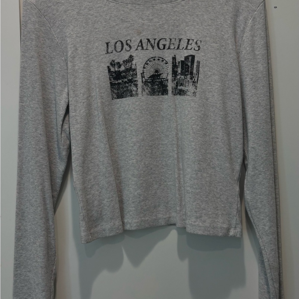 Garage Light Gray Ribbed Top